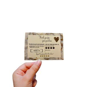 Social Media MARBLE Rose Gold Business Thank You Cards